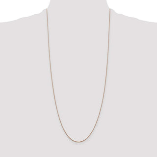 30" 14K Rose Gold 30 inch .8mm Diamond-cut Cable with Lobster Clasp Chain