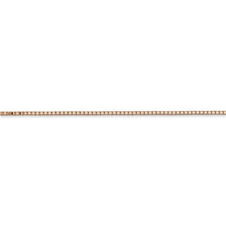 7" 14k Rose Gold 1.10mm Box Chain Bracelet