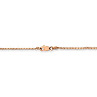 7" 14k Rose Gold 1.10mm Box Chain Bracelet