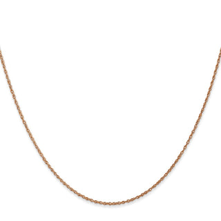 20" 14K Rose Gold 20 inch .8mm Baby Rope with Spring Ring Clasp Chain