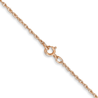 20" 14K Rose Gold 20 inch .8mm Baby Rope with Spring Ring Clasp Chain