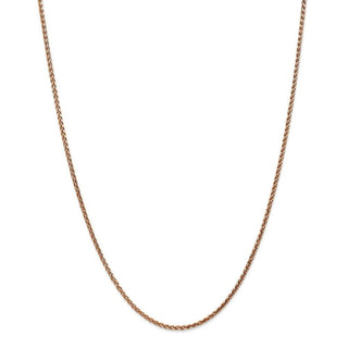30" 14k Rose Gold 1.8mm Diamond-cut Spiga Chain Necklace