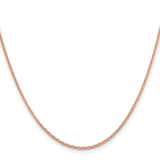 16" 14k Rose Gold 1.65mm Diamond-cut Cable Chain Necklace