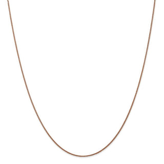 30" 14k Rose Gold 1.00mm Diamond-cut Spiga Chain Necklace