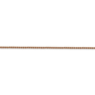 24" 14k Rose Gold 1.2mm Diamond-cut Spiga Chain Necklace