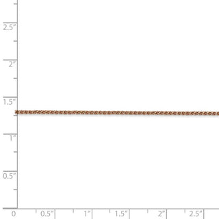 24" 14k Rose Gold 1.2mm Diamond-cut Spiga Chain Necklace