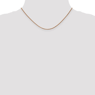 16" 14k Rose Gold 1.2mm Diamond-cut Spiga Chain Necklace