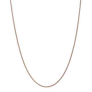 30" 14k Rose Gold 1.2mm Diamond-cut Spiga Chain Necklace