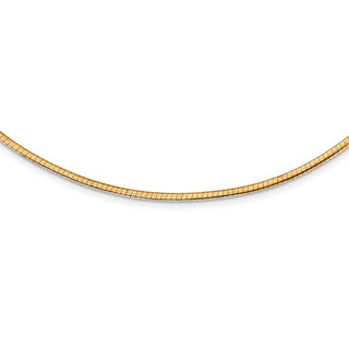 Sterling Silver Gold-pltd 2mm Reversible w/2in ext Cubetto Chain Necklace