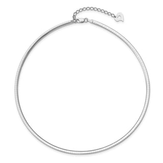 Sterling Silver Gold-pltd 3mm Reversible 2in ext Cubetto Chain Necklace RSM3-18