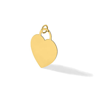 14k Yellow Gold Polished Heart Shaped Disc Charm S1453