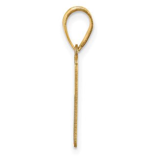 14k Yellow Gold Polished Script Number 1 Pendant