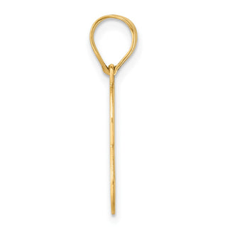 14k Yellow Gold Polished Script Number 8 Pendant