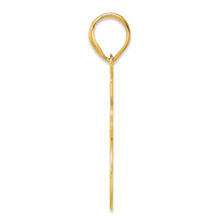 14k Yellow Gold Polished Script Number 45 Pendant