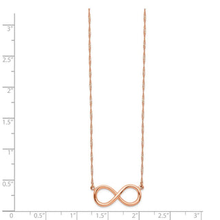 14K Rose Gold Polished Infinity Necklace