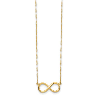 14k Yellow Gold Polished Infinity Necklace