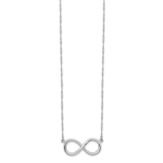 14K White Gold Polished Infinity Necklace