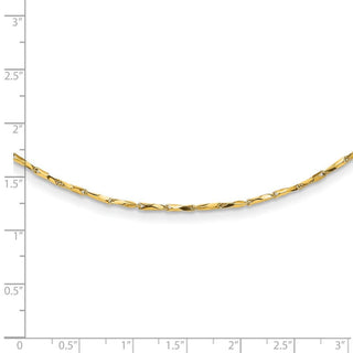 14k Yellow Gold Polished Fancy Link 17in Necklace