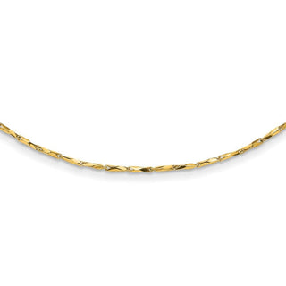 14k Yellow Gold Polished Fancy Link 17in Necklace