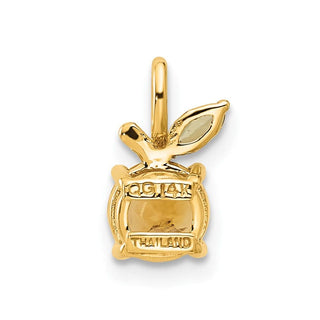 14K Yellow Gold Citrine and Peridot Orange Chain Slide Pendant