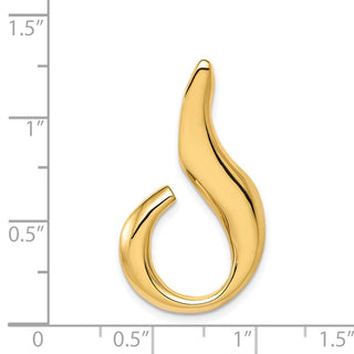 14k Yellow Gold Fits up to 6mm Regular and Fancy Omega Slide Pendant SL13