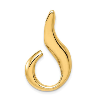 14k Yellow Gold Fits up to 6mm Regular and Fancy Omega Slide Pendant SL13
