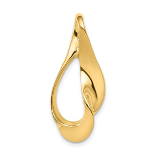 14k Yellow Gold Fits up to 3mm Regular, 6mm Fancy Reversible Omega Slide Pendant