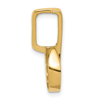 14k Yellow Gold Fits up to 6mm Regular, 8mm Fancy Reversible Omega Slide Pendant