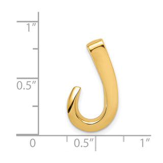 14k Yellow Gold Fits up to 6mm Regular, 8mm Fancy Reversible Omega Slide Pendant