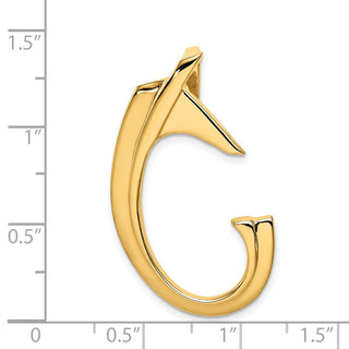 14k Yellow Gold Fits up to 6mm Omega, 8mm Omega Slide Pendant