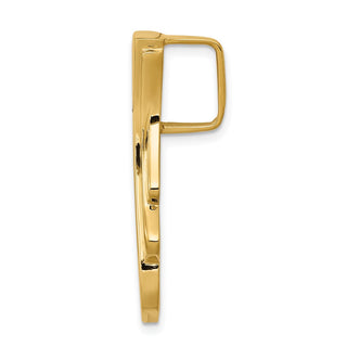 14k Yellow Gold Fits up to 6mm Reg, 8mm Fancy Omega Slide Pendant