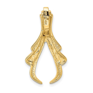 14k Yellow Gold Fits up to 6mm Reg, 8mm Fancy Omega Slide Pendant