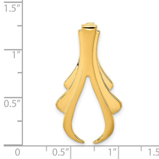 14k Yellow Gold Fits up to 6mm Reg, 8mm Fancy Omega Slide Pendant