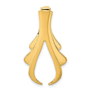 14k Yellow Gold Fits up to 6mm Reg, 8mm Fancy Omega Slide Pendant