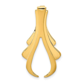 14k Yellow Gold Fits up to 6mm Reg, 8mm Fancy Omega Slide Pendant