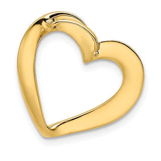 14k Yellow Gold Heart Slide Pendant SL224