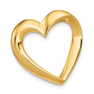 14k Yellow Gold Heart Slide Pendant SL224