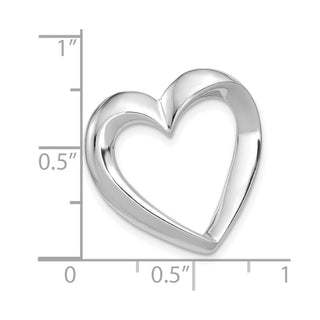 14k White Gold Heart Slide SL224W