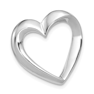 14k White Gold Heart Slide SL224W