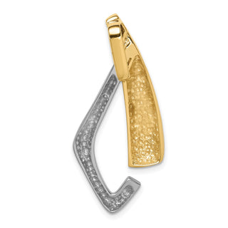 14k Two-tone Gold Fits up to 6mm Omega, 8mm Reversible, Omega Slide Pendant SL240