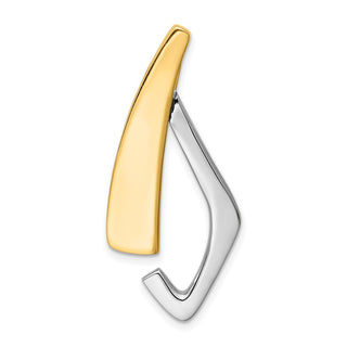 14k Two-tone Gold Fits up to 6mm Omega, 8mm Reversible, Omega Slide Pendant SL240