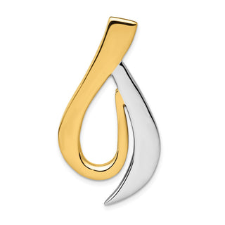 14k Two-tone Gold Fits up to 6mm Omega, 8mm Reversible, Omega Slide Pendant SL245