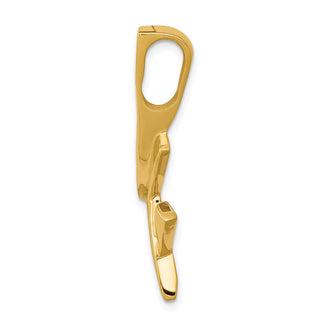 14k Yellow Gold Fancy Polished Slide Pendant