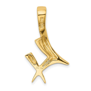 14k Yellow Gold Fancy Polished Slide Pendant