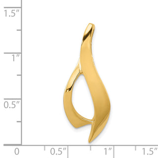 14k Yellow Gold Fancy Fits 6mm Omega Slide Pendant