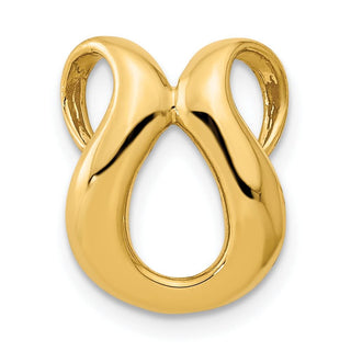 14k Yellow Gold Fits up to 2mm Regular/4mm Fancy Fancy Omega Slide Pendant