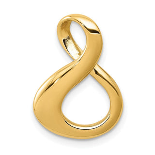 14k Yellow Gold Fits up to 3mm Regular/6mm Fancy/Reversible Fancy Omega Slide Pendant