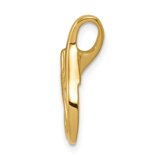 14k Yellow Gold Fits up to 2mm Regular, 4mm Fancy Reversible Omega Slide Pendant