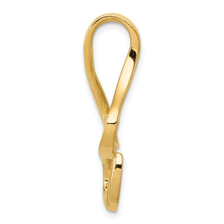 14k Yellow Gold Fits up to 10mm Reg and Fancy Reversible Omega Slide Pendant