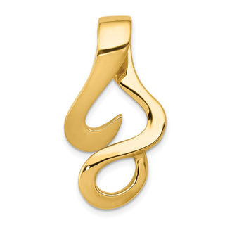 14k Yellow Gold Fits up to 10mm Reg and Fancy Reversible Omega Slide Pendant
